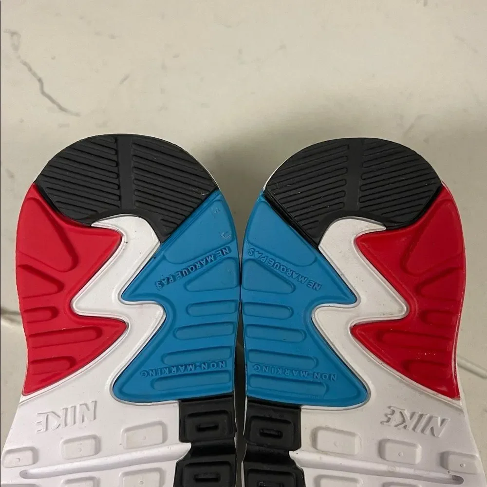 Nike Air Max 90 LTR CD6868-108 White Chlorine Blue (TD) Size 4C Worn 1-2 Times